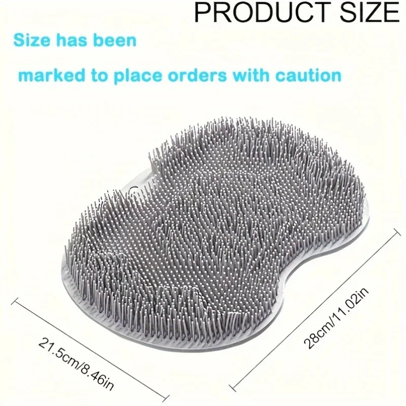 Almofada de Silicone para Esfoliação dos Pés com Ventosas, Almofada Macia e Suave para Massagem nos Pés, Acessório Moderno para Banheiro