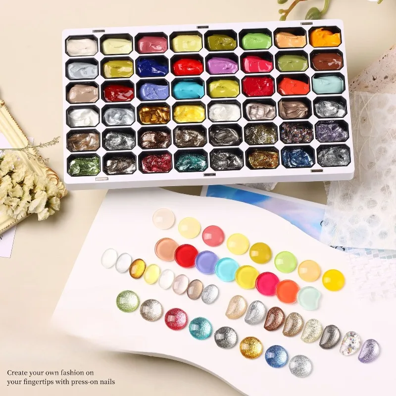 48/36 Colors Nail Art Material Gel Patting Gel Glitter  DIY Design UV/LED Gel 4 In 1 Used For Gradient Nail Stamping Pattern