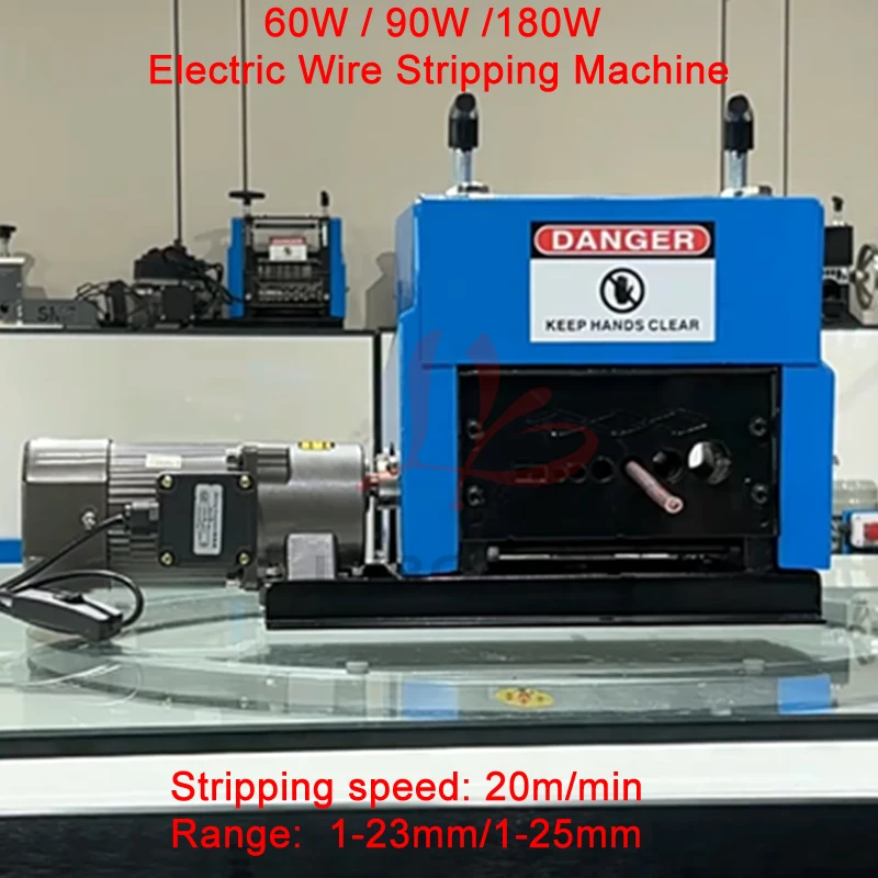 

Electric Wire Stripping Machine with Blade 1-23mm 25mm Cable Stripper for Removing Plastic Rubber from Wire Copper Recycle