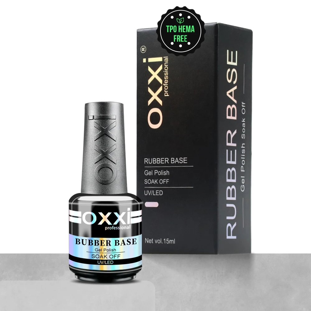 OXXI PROFESSIONAL Gummibasisgel 15 ml Tpo Hema Free Nail Base Coat Semipermanent UV Super Bright Gel Polish No Wipe Top Gellac