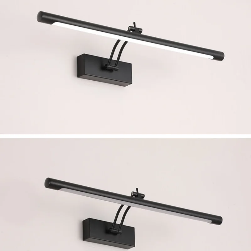 

Adjustable Black Linear LED Vanity Light Bathroom Wall Sconce for Mirror Cabinet Bedroom Living Room Home Decor