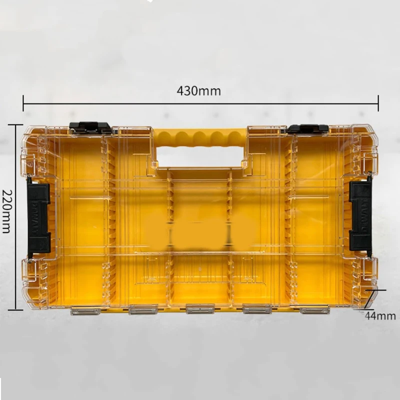 Imagem -03 - Dewalt n 542474 Grande Caixa de Ferramentas Compartimentos Tampa Clara Organizador Removível Caixa de Ferramentas Portátil de Alta Capacidade