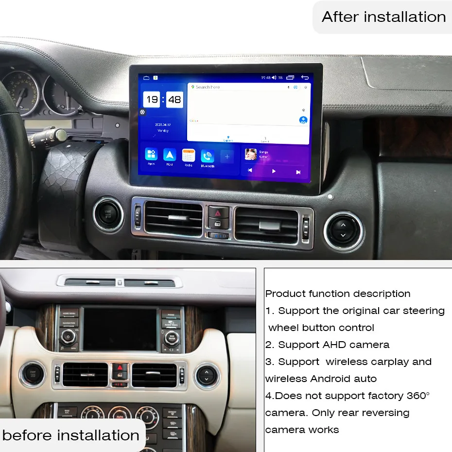 12.9 inch For Land Rover Range V8 L322 2005~2012  car radio Android 15 2000*1200 8GB RAM 256GB ROM Car Multimedia Player Android