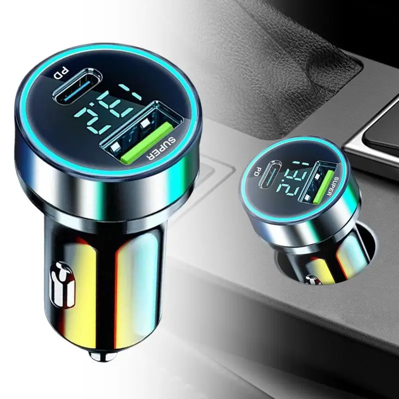 

240W Quick Charge PD+QC3.0 Car Charger Cigarette Lighter Adapter USB Type C Fast Chargin Sockets Replacement Accessories