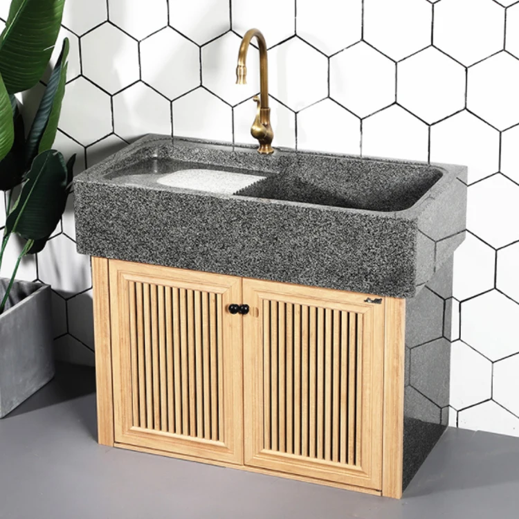 Lavatório de lavanderia de granito pia pia lavanderia