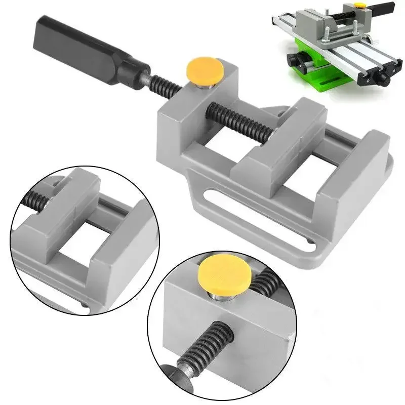 Universal bench vise DIY craft mold fixing repair tool mini desktop single handle quick straight clamp screw vise aluminum alloy