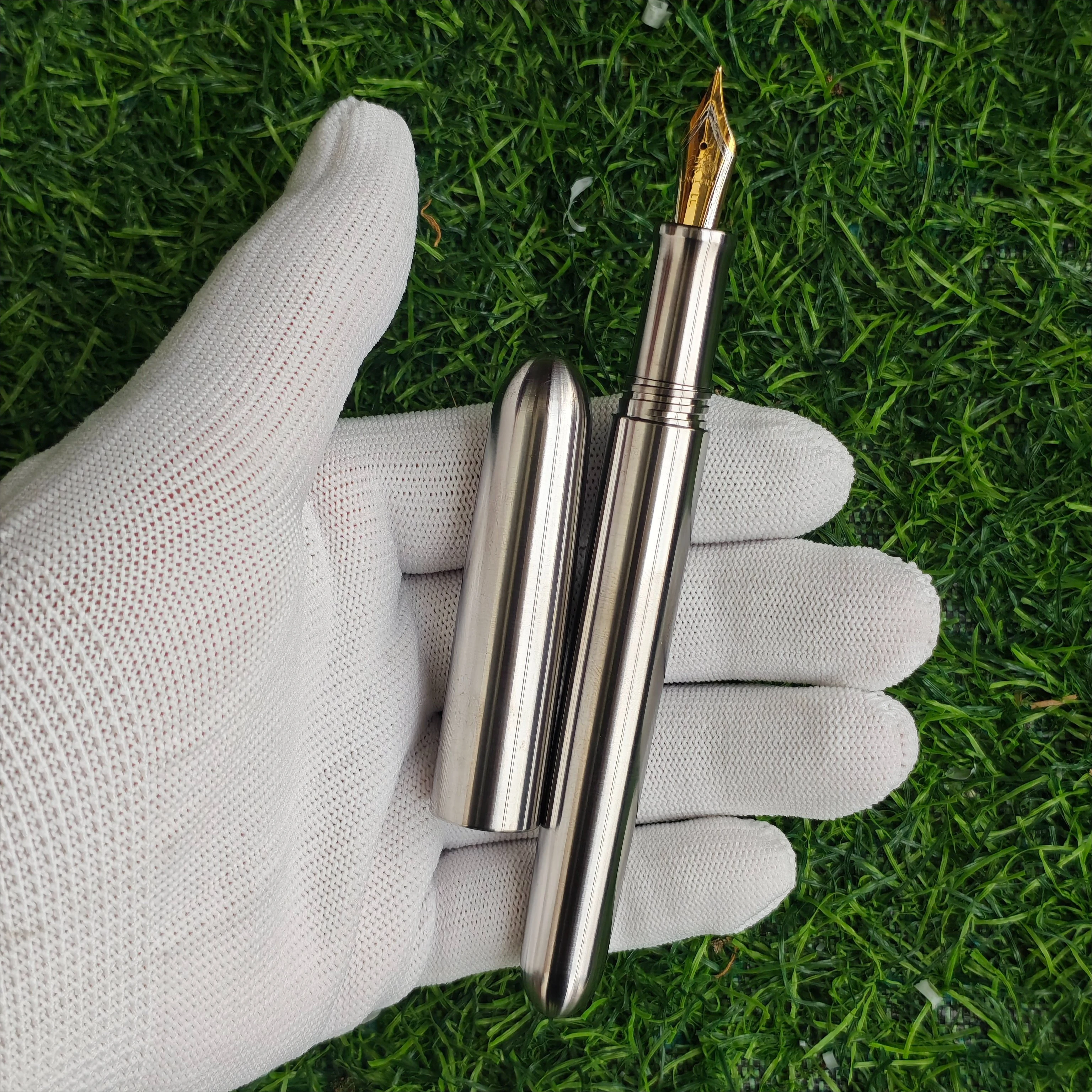 

Роскошная титановая перьевая ручка-торпеда с перьями Jinhao / Bock / Schmidt №6 F/M, канцелярские товары для школы и офиса, подарок