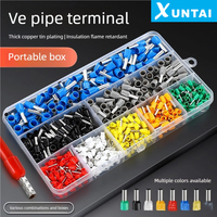 Household Electrical Crimping Pliers Kit 400/800/1200 Tubular Terminal Wire Ferrule Crimper Tools with Box for DIY Projects