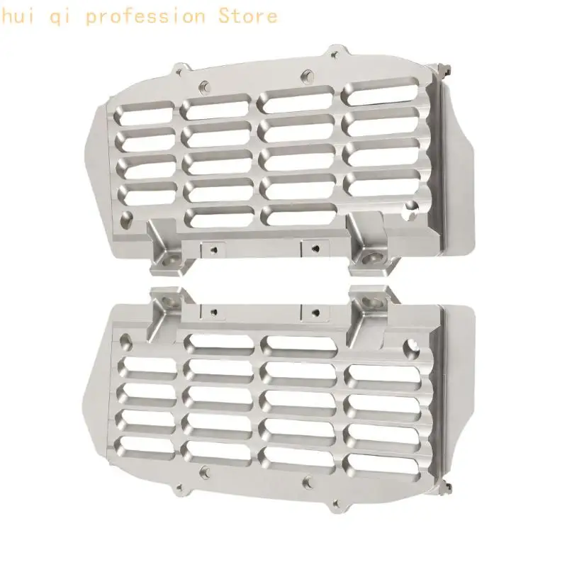 Motorrad-Kühlerschutz-Set für Kühlerbereiche, passende Aluminiumplatten mit Schlitzöffnungen und Befestigungspunkten H8WE – Detail 3