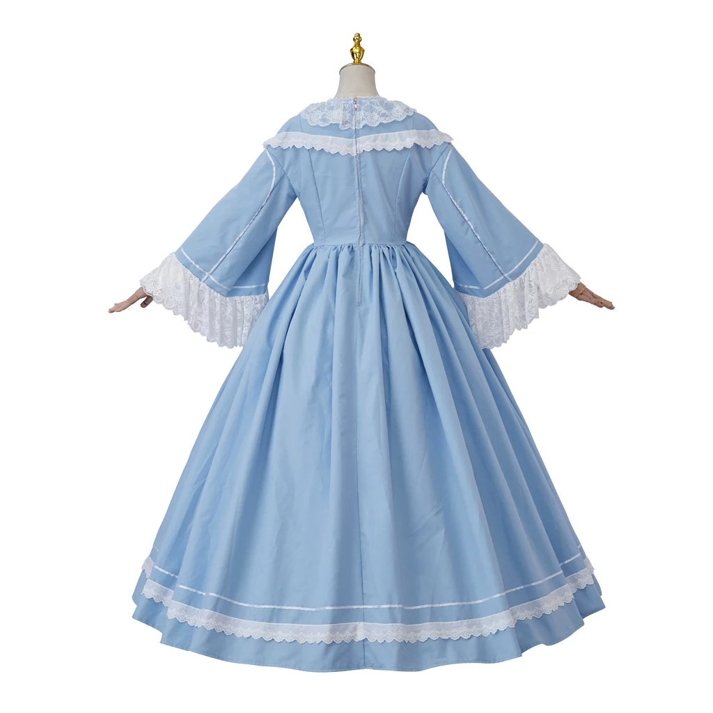 Платье для косплея времен Гражданской войны средневековой синей моды женское бальное платье эпохи Возрождения одежда для театра
