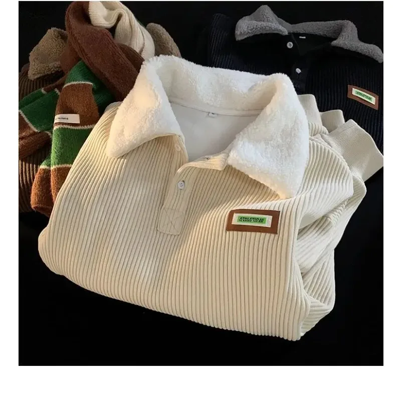 

Korean Fashion Men's Kintted Sweater Chic Pullover Tops Men Autumn Winter Vintage Long Sleeve Sweaters Streetwear Sweatshirts