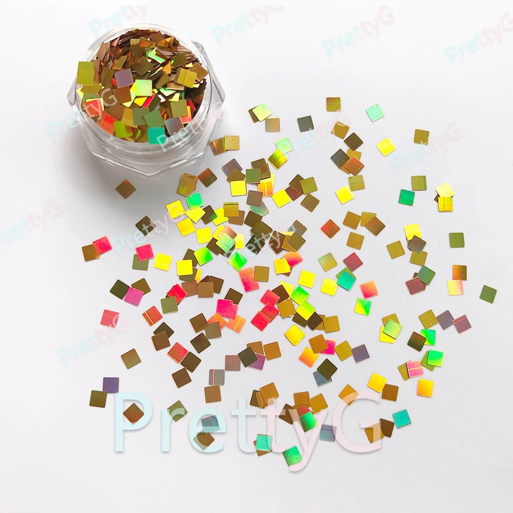 PrettyG 1 مجموعة 12 صندوق ألوان المجسم الذهب الترتر بريق عدد إلكتروني شكل مسمار بريق للراتنج لتقوم بها بنفسك مسمار الفن الديكور #4