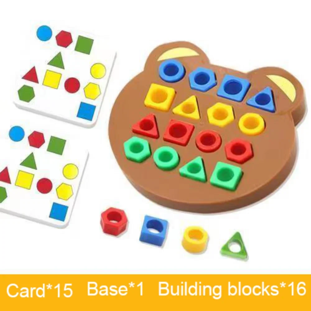 Puzzle 3D Bentuk Geometris Warna Cocok Mainan Bayi Montessori Mainan Permainan Pertempuran Interaktif Edukasi Pembelajaran Anak-anak untuk Anak-anak