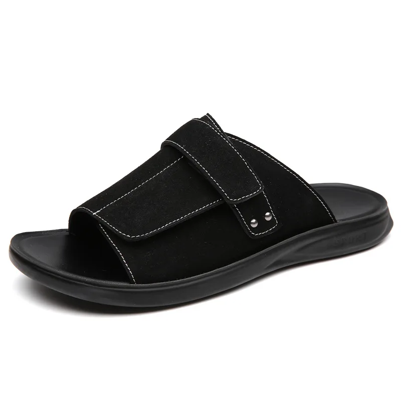 Summer Fashion Slippers new casual comfortable men shoes non-slip Men sandals outdoor beach square head flats chanclas de hombre