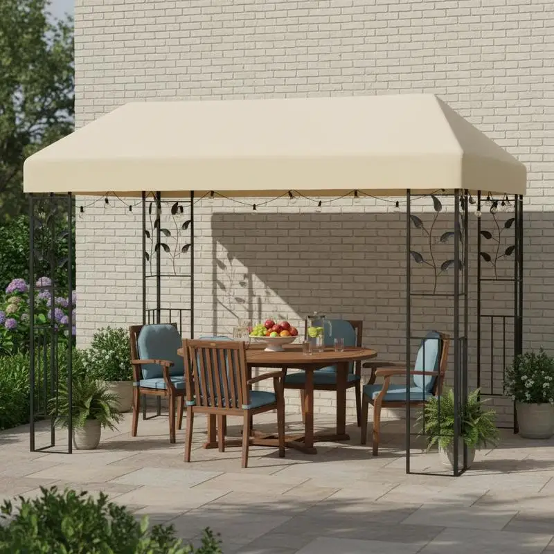 Pavillon mural 3x3x2.5 m Blanc crème