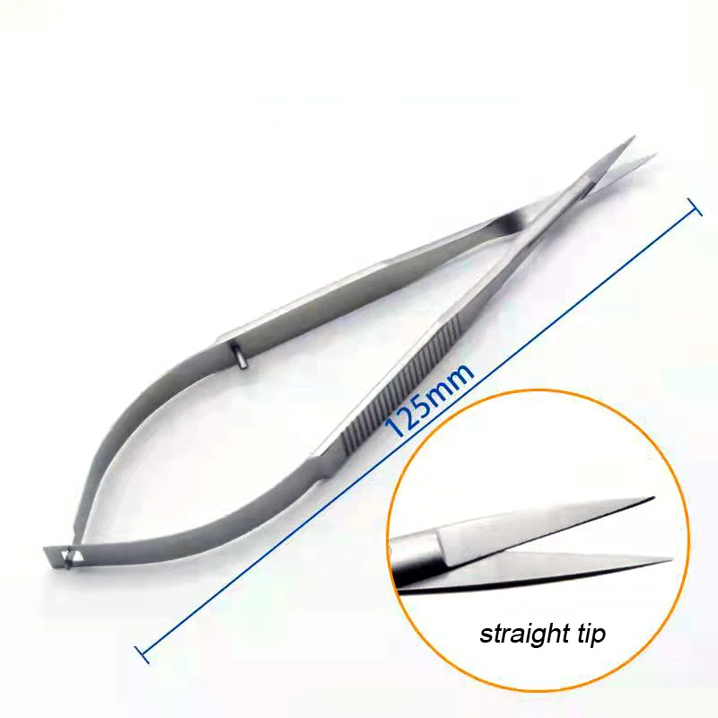 1pcs Castroviejo Corneal scissors Capsule membrane scissors Titanium/stainles steel Micro scissors ophthalmic instruments