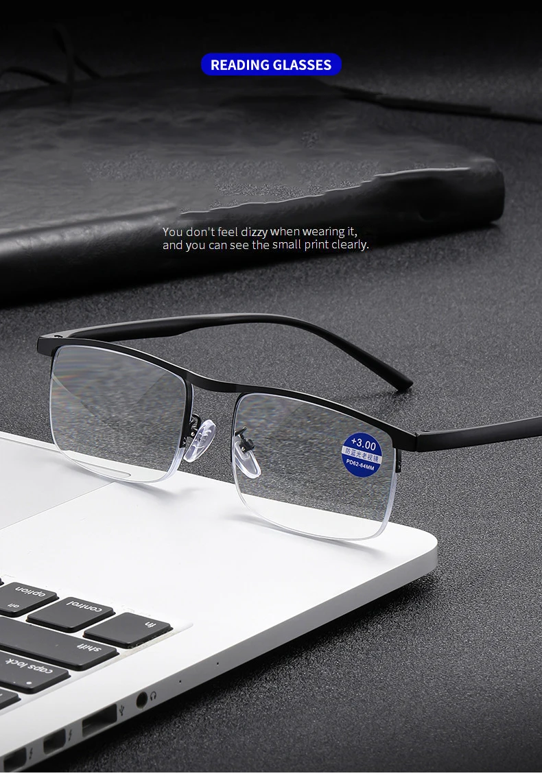 Presbyopie-Brille mit automatischem Zoom, sowohl in der Nähe als auch für progressive multifokale Presbyopie-Brille, Anti-Blaulicht-Brille 1845-1 – Detail 1