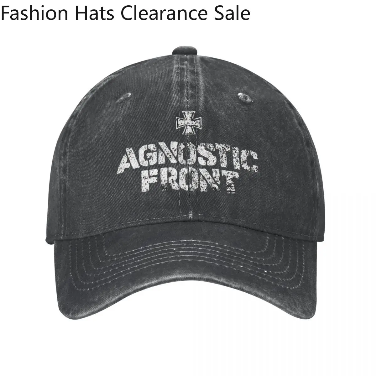 Hardcore Punk Rock American Band Logo Baseball Caps Men Women Distressed Cotton Sun Cap Agnostic Front Workouts Soft Caps Hat