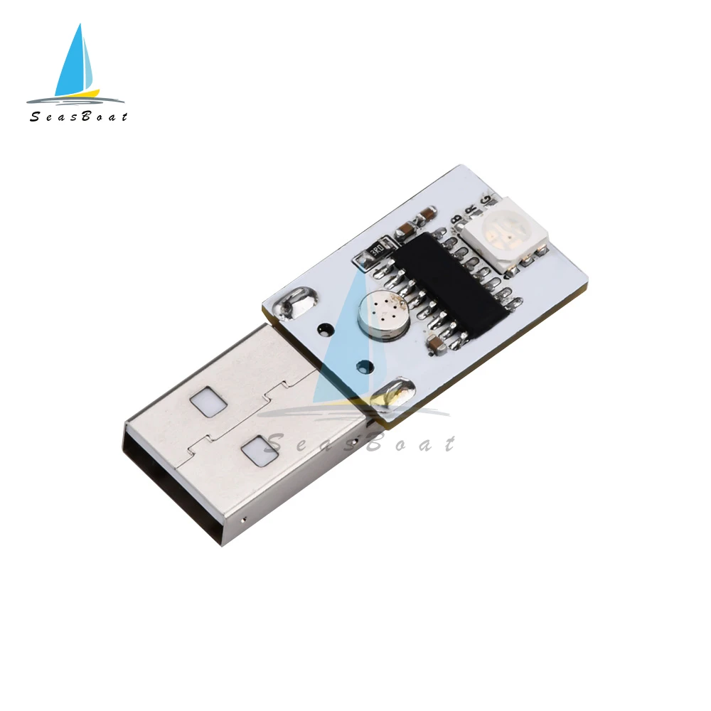 5V 1A LED Intelligent Voice Control modulo luce notturna interfaccia portatile USB 6 colori funzione On/Off regolazione della luminosità