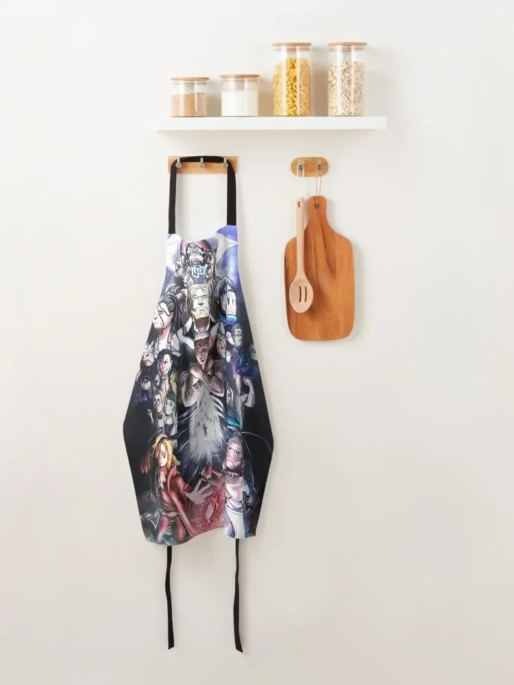 ملصق فيلم Fullmetal Alchemist (العنصر الذهبي) مريلة مطبخ رجل على الطراز الياباني لفتاة المئزر