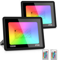 Rgb Flood Light 100W 50W 30W 20W Rgb Reflector Ip68 Waterproof Outdoor Led Spotlight 110V/220V Projector Lamp Garden Lighting
