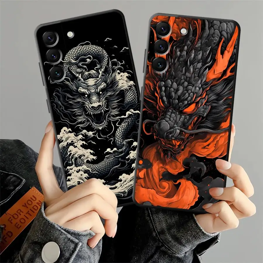 Wave Dragon Art Phone Cover Case for Samsung Galaxy A57 A15 A73 A55 A25 A16 A53 A17 A37 A52 A36 A23 A06 A12 A13 A41 A50 A70
