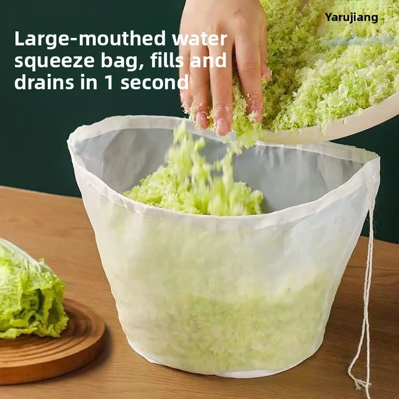 

Nylon Kitchen Dumpling Filling Water Squeezing Bag Vegetable Filtering Net Drain Bag Multi-Function Cutting Tool for Cooking