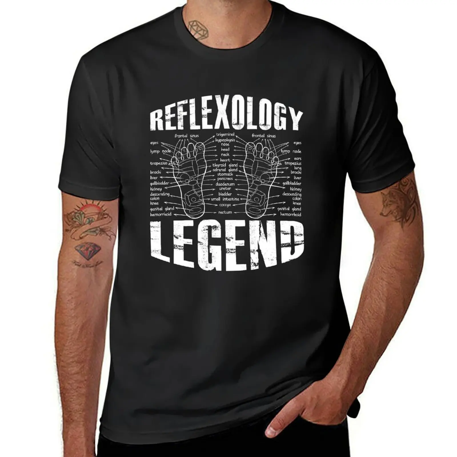 Reflexology Legend -Pseudo Medicine Foot Massage Therapy - Alternative Healing T-Shirt anime summer clothes mens t shirts pack