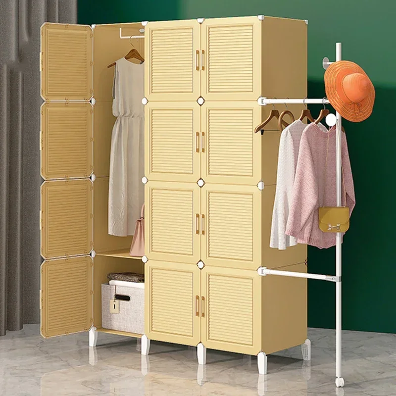 Nordic Plastic Wardrobes Partitions Closets Clothes Portable Wardrobes Storage Cabinet Organizer Guarda Roupa Trendy Furniture