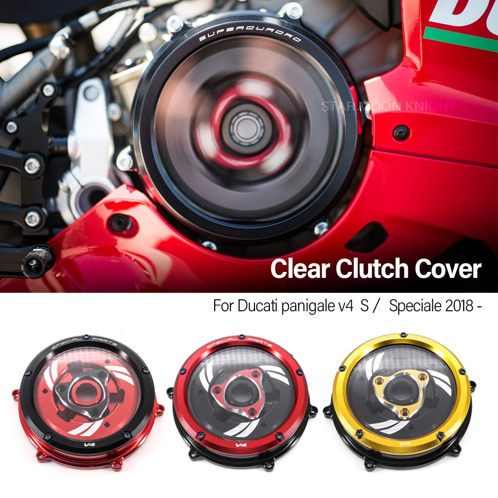 

For Ducati Panigale V4 V4s V4 speciale 2018-2021 Clutch Cover Engine Racing Spring Retainer R Protector Guard Pressure Plate Kit