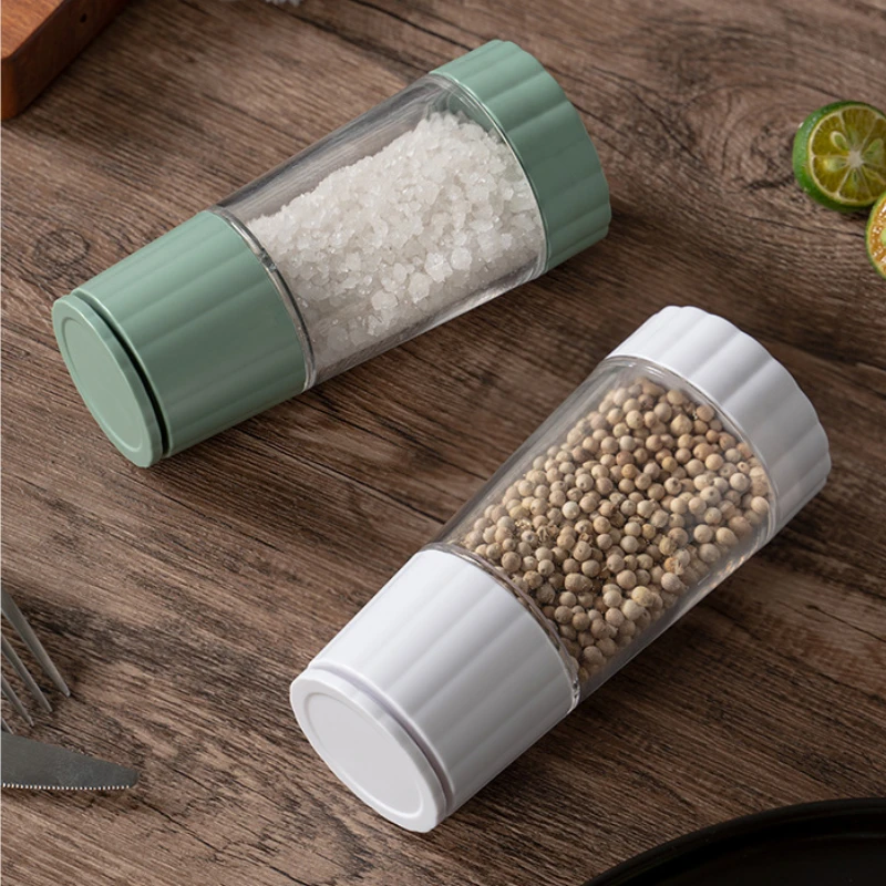 1PC Pepper Grinder Rotary Manual Sea Salt Sugar Pepper Seasoning Bottle Clear Glass Mill Sprinkle Can Household Kitchen Utensils