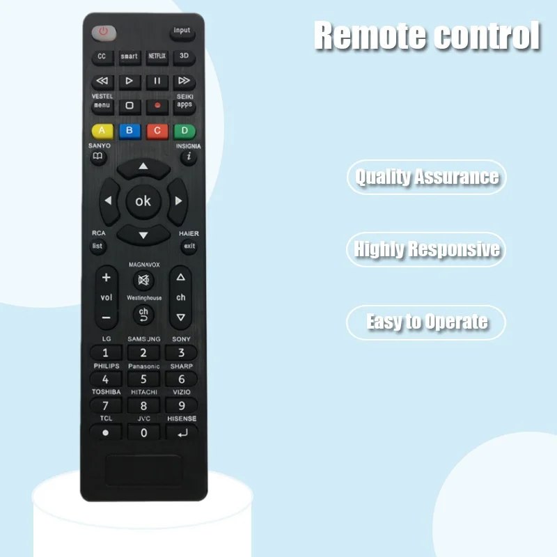 NKF RC-G008 Universal TV Remote: for Samsung Vizio Hisense Sony Philips Onn Sharp RCA Element Westinghouse Sanyo Emerson TV a