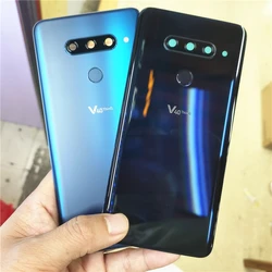 Glass Housing For LG V40 ThinQ V405QA7 V405UA V405TAB V405UA0 Back Battery Cover Rear Door Case With Fingerprint Camera Lens