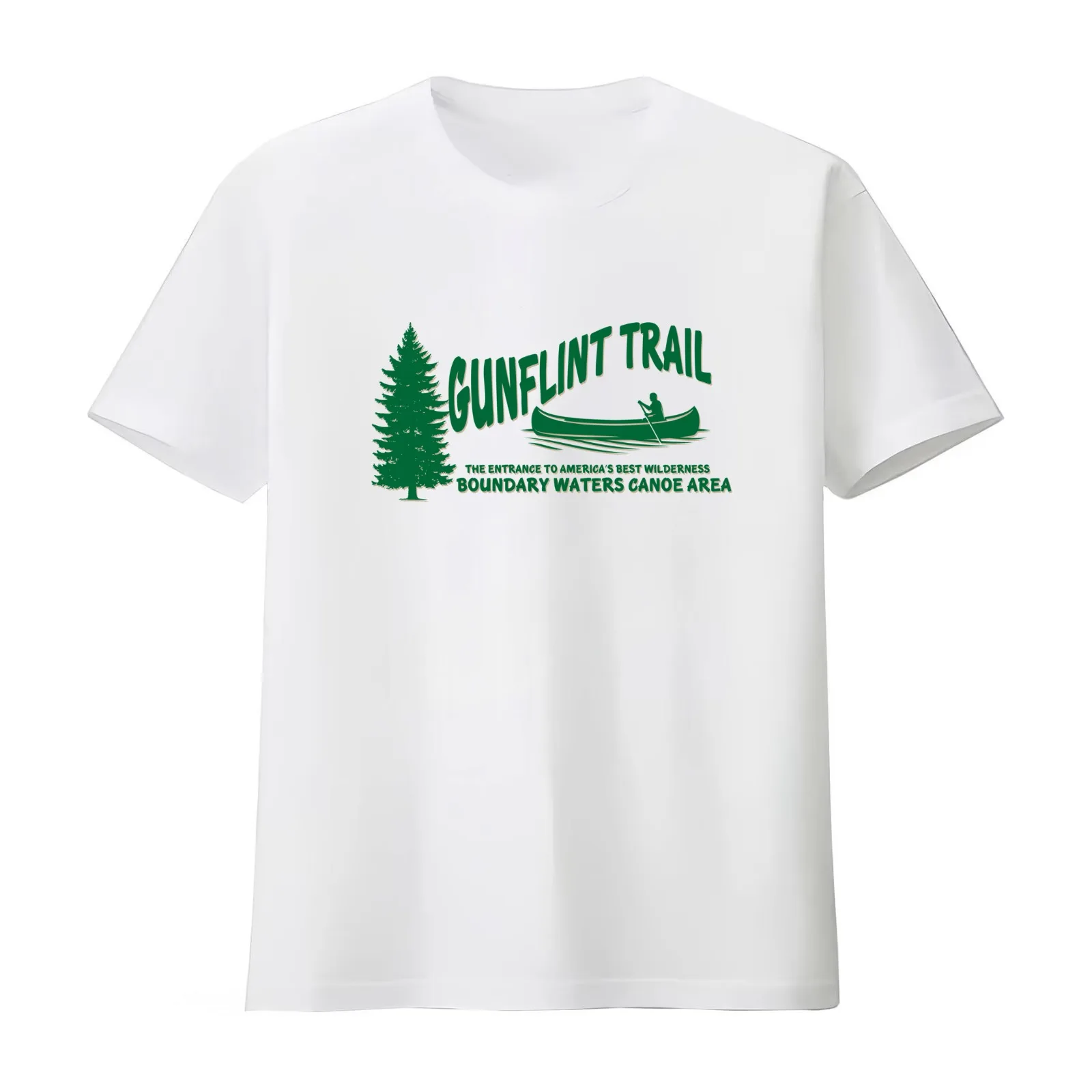 Gunflint Trail BWCA T-Shirt Summer Casual Cotton Tee Oversized Streetwear Tops Vintage Graphic Print Loose Fit Short Sleeve