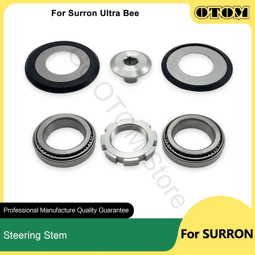 OTOM для мотоцикла Surron Ultra Bee: комплект рулевой тяги, гайка, верхняя и нижняя прокладка, подшипник для электровелосипеда SUR-RON UltraBee.