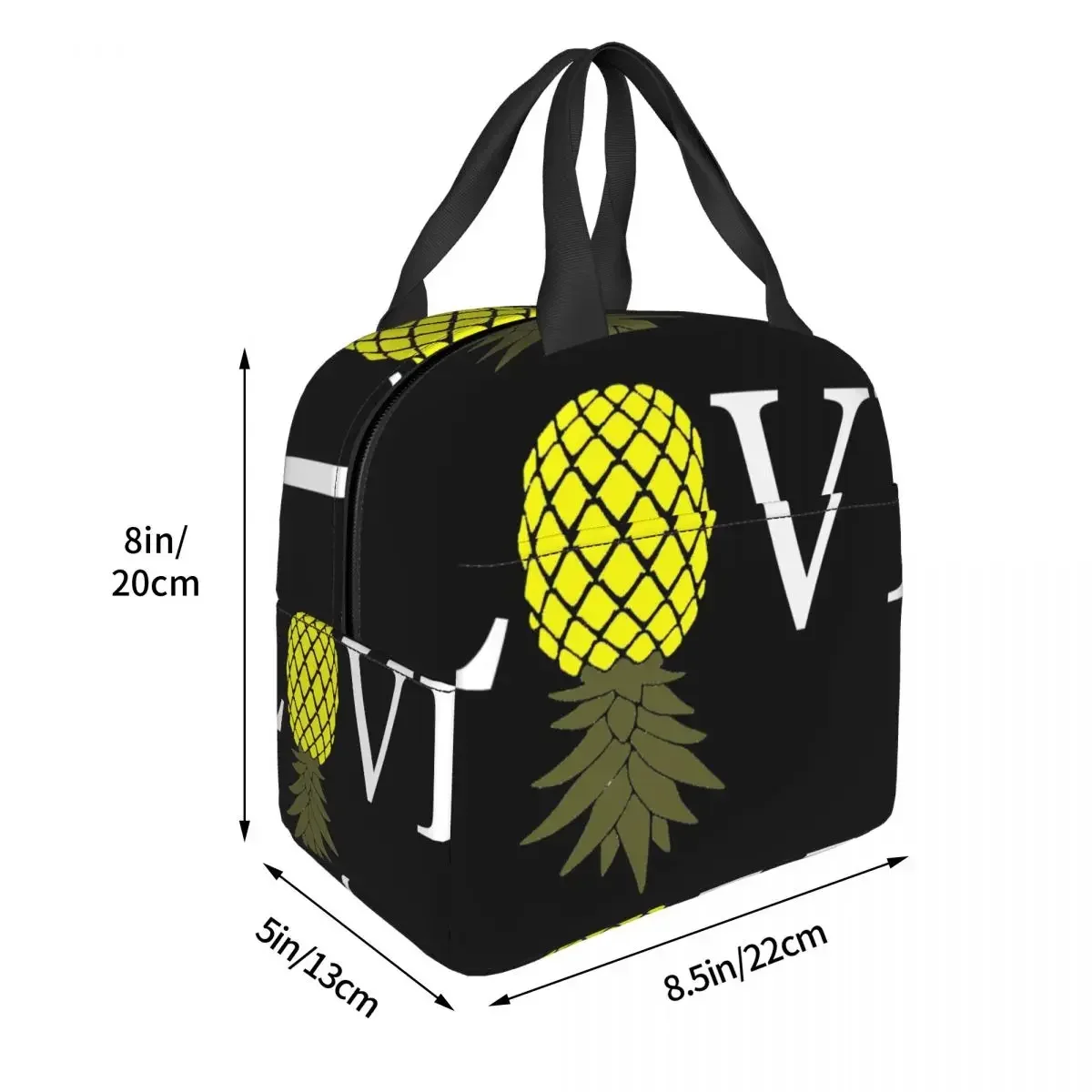 Swingers Pineapple I LOVE Pineapple Lunch Bag Unisex Portable Cooler Insulated Lunch Box Food Bento Box view 4