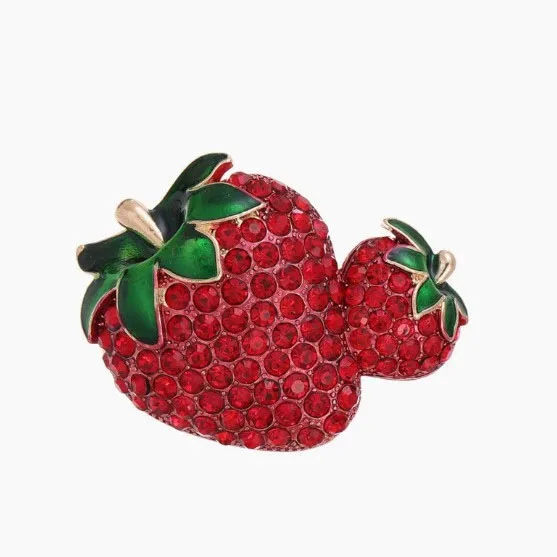 Creative Cute Strawberry Brooch Exquisite Sweet Fruit Pin Fashion Charm Jewelry Accessories Party Birthday Gift Trend 2026