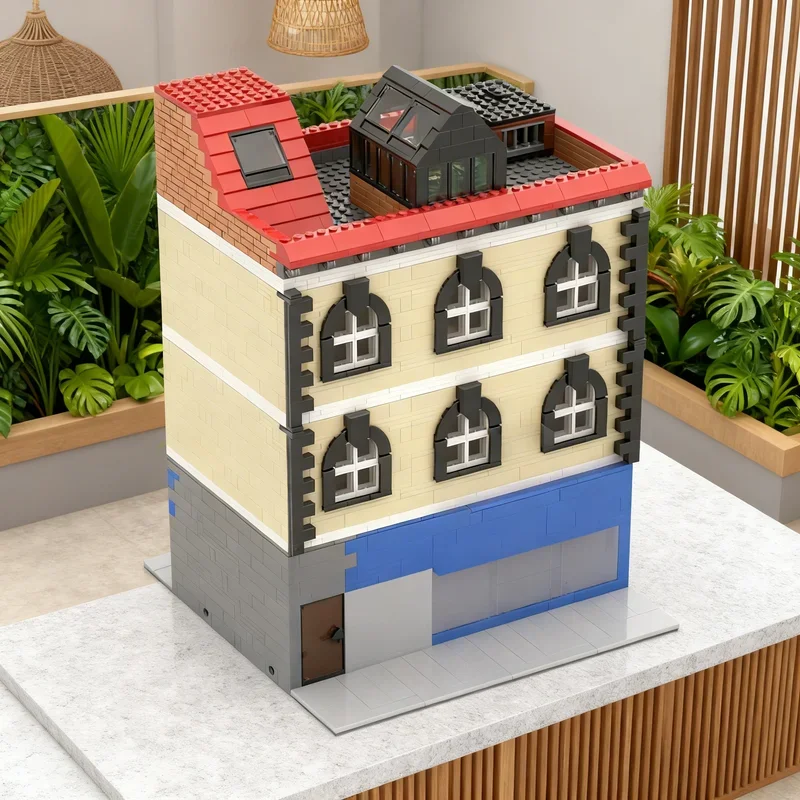 

3367pcs MOC Takeaway And Lawyers Modular Streetscape Model Building Blocks Architecture Toy Christmas Gifts Brick Kids