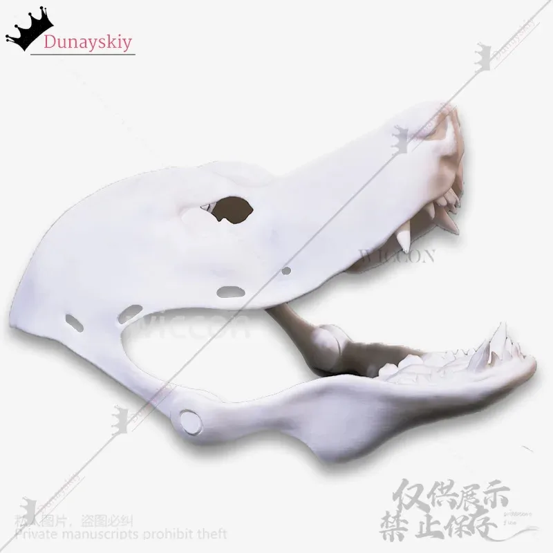 25COSAnime Furry Cosplay Dog Kigurumi Base Beast Skull Mask 3d Printing For Halloween Christmas Party Furrysuit Woman Man Custom