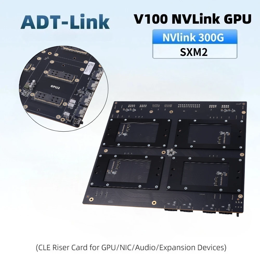 SXM2 NVIDIA V100 Graphics Card Adapter Board NVLink 300G Integrated Nvlink Lite Dual Card 4-GPU Pass-Through Expansion Backplane