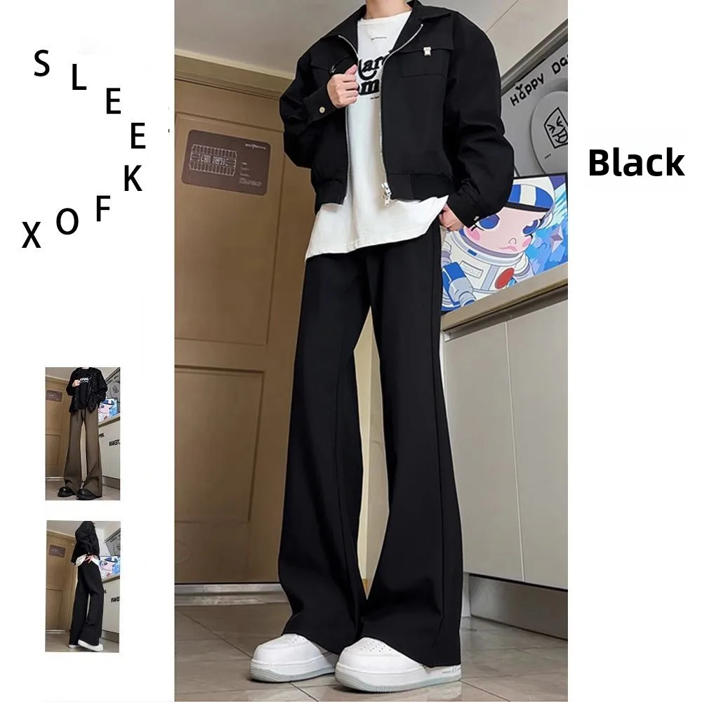 

Американские повседневные свободные мужские брюки на осень-зиму, модные расклешенные брюки больших размеров в уличном стиле для молодежи