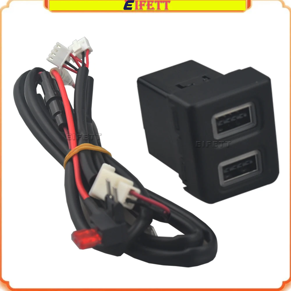 Fast Car Charging Socket Dual USB QC3.0 Adapter Button For Volkswagen MultivanT5 2003-2007 MultivanT5 2009-2015 With Backlight