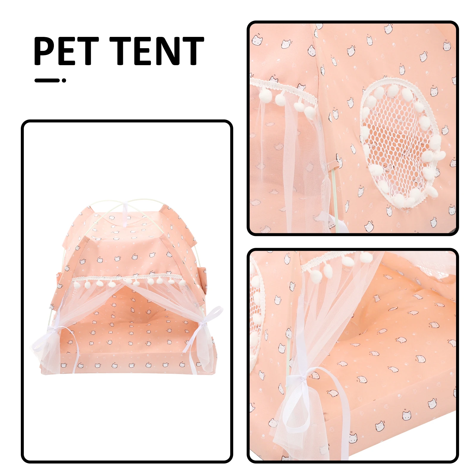 1Pcs Haustier Zelt Faltbare Komfortable Stoff Halb Geschlossen Indoor Outdoor Haustier Schlafen Nest Hund Katze Haus