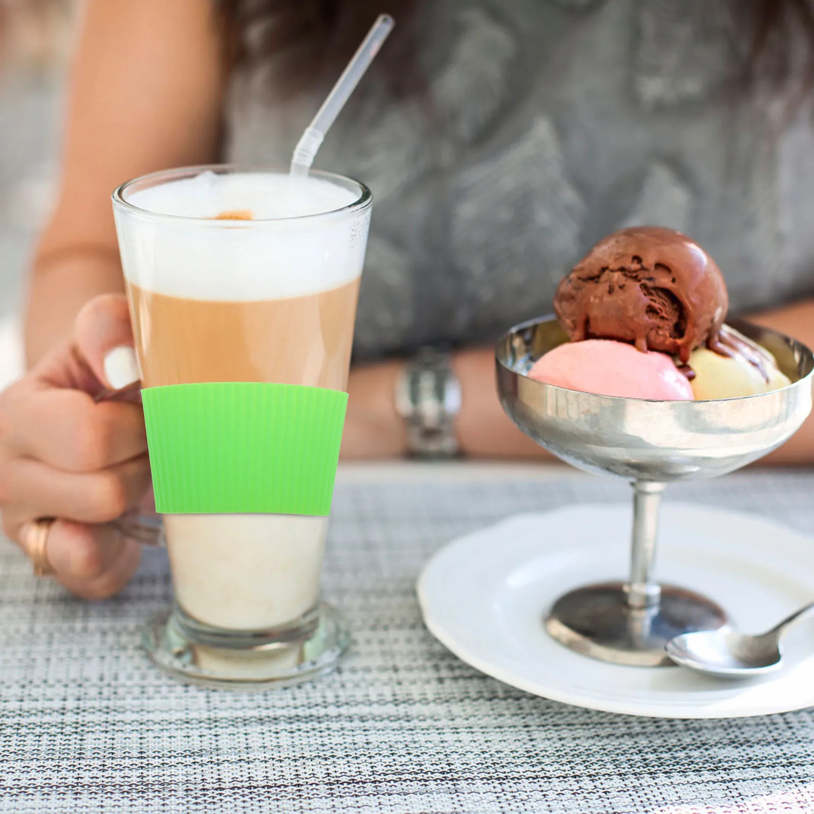 

6Pcs Silicone Bottle Sleeve for Glass Water Cup Insulation Protection Style Wear-Resistant Long-Lasting Use Home