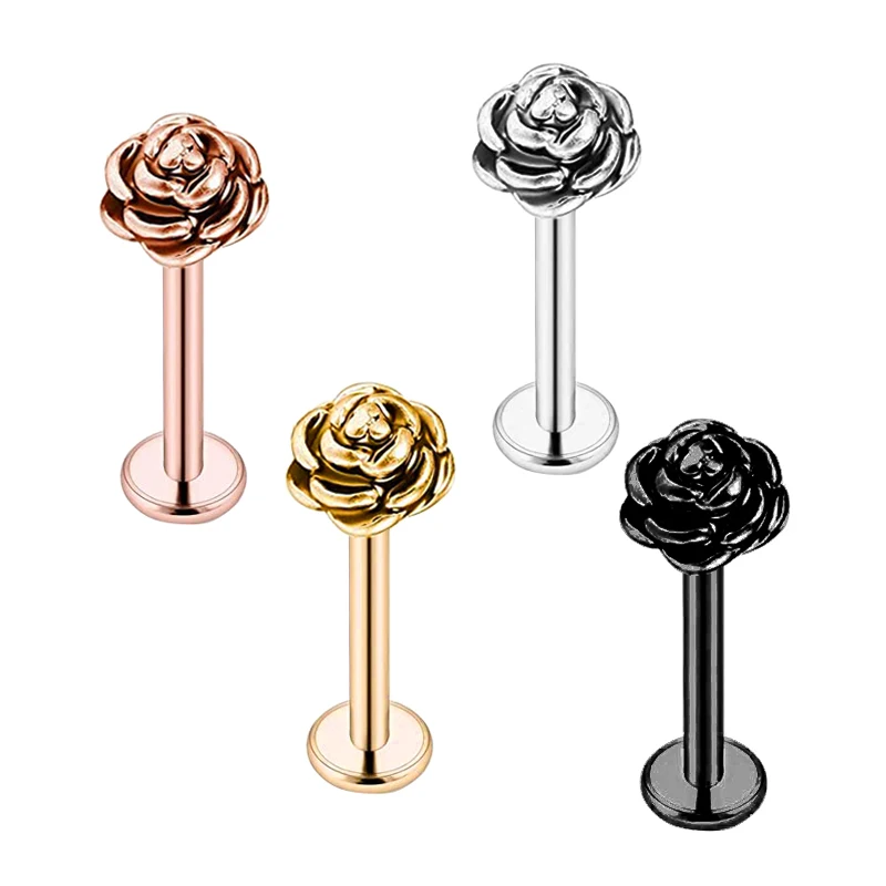 16G 6MM 8MM Stainless Steel Piercing Studs Labret Bars Lip Studs Helix Cartilage Conch Forward Earrings Studs Piercing Jewelry