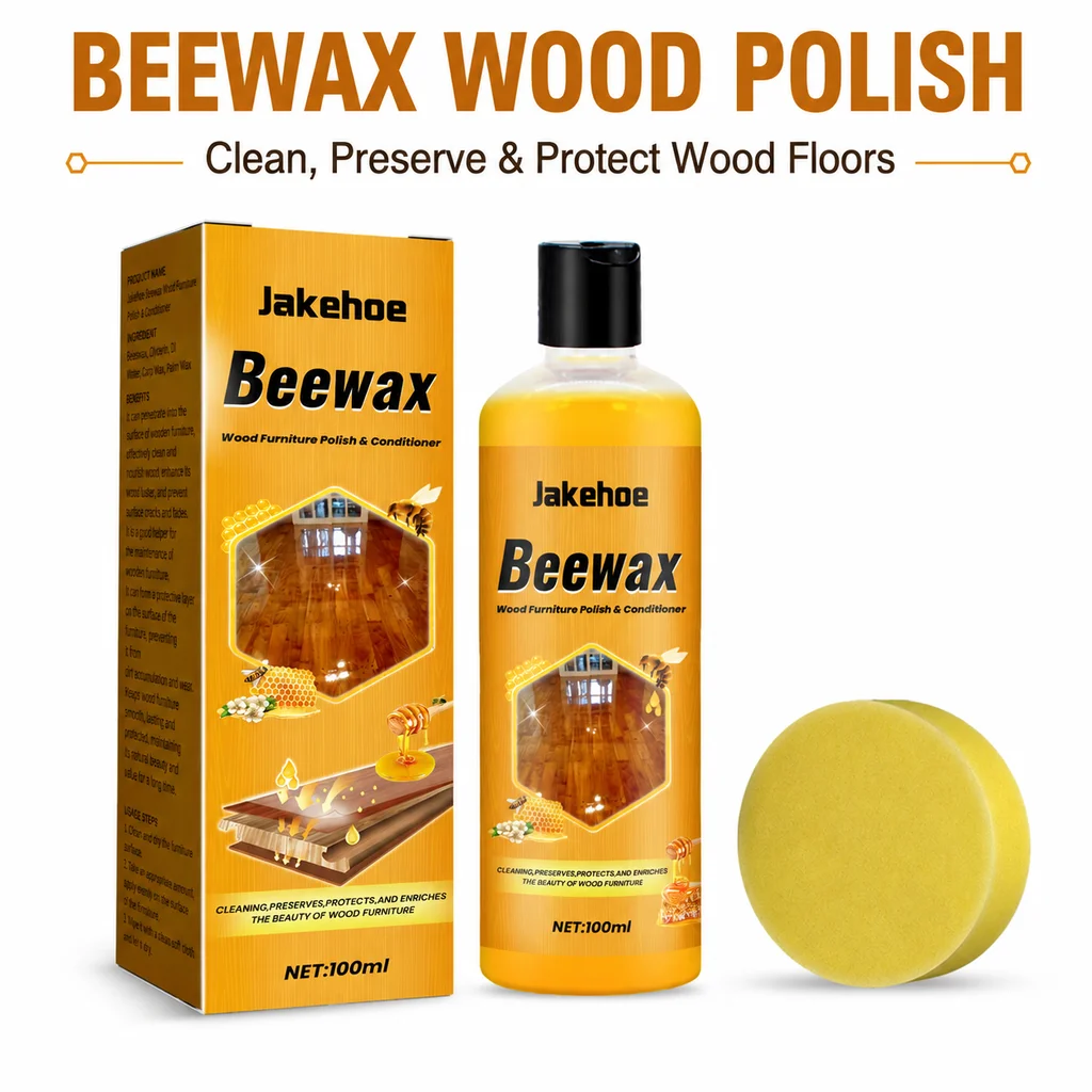 Beeswax Wood Furniture Polish Deep Cleaning Floor Protect Gloss Repair Waterproof Gentle Formula Conditioner 100ml Natural Protective Multi-function Spray