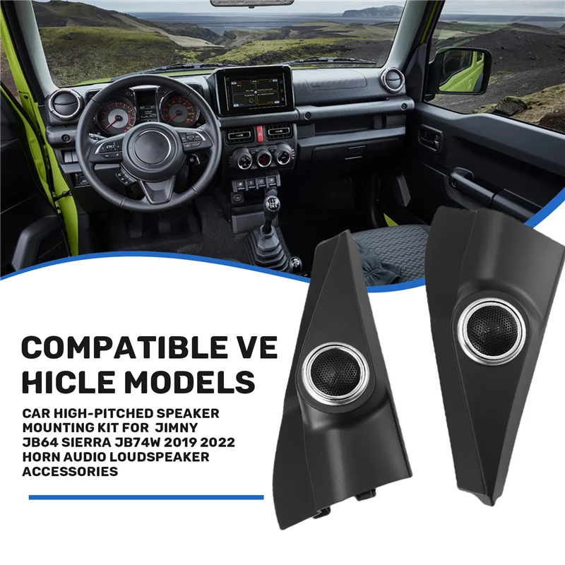 Premium Car High-Pitched Speaker Horn Audio Loudspeaker Mounting Kit For Suzuki Jimny JB64 Sierra JB74W 2019 2022 view 3