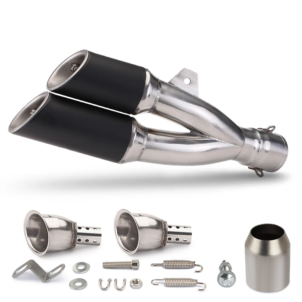 51MM Universal Motorcycle Exhaust Muffler With DB Killer For Z400 R3 R25 R6 MT07 MT09 CB650R CBR500R CBR250R Ninja250 Z800 view 6