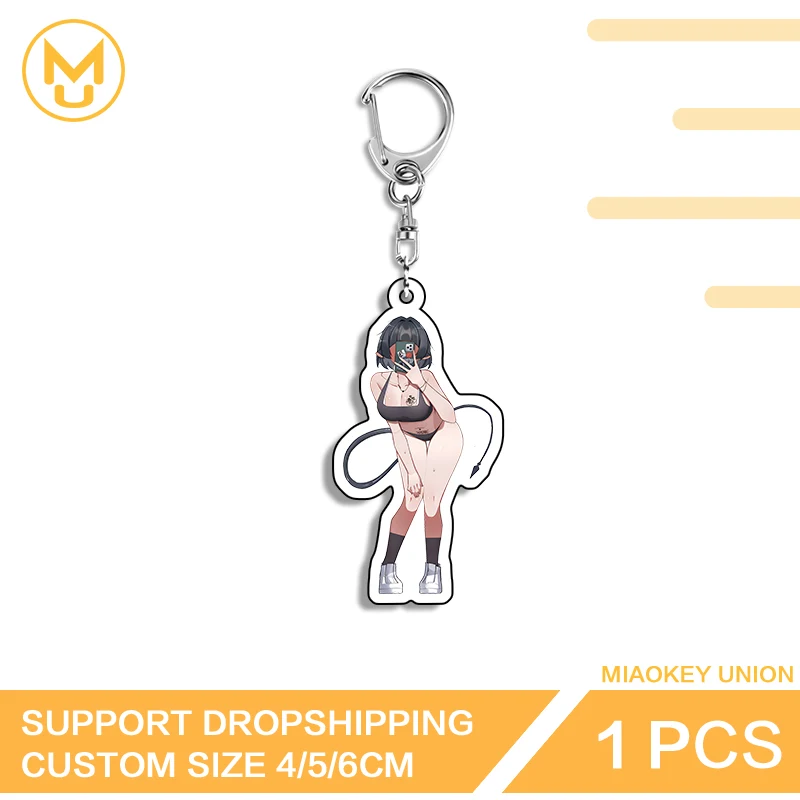 Alluring Bikini Girl Jane Doe Zenless Zone Zero Playful Exquisite Double Sided Acrylic Keyring HD Pattern Jewelry Accessories