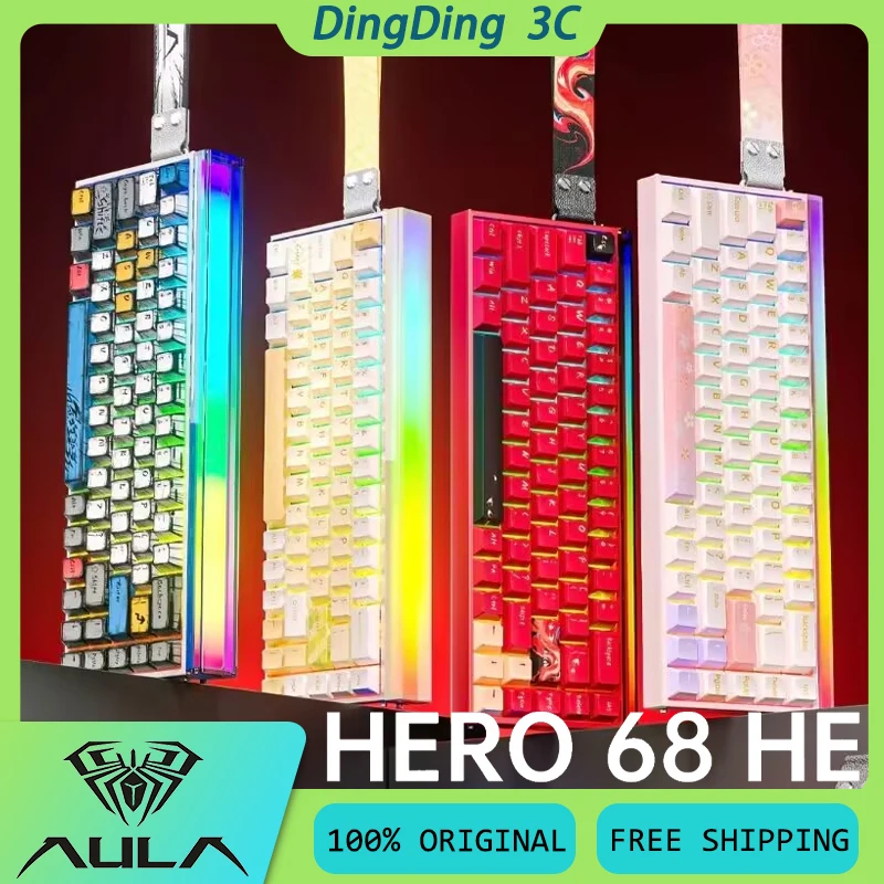 

AULA Hero68Ultra Wired Magnetic Switch Keyboard Aluminum Alloy 8K Return Rate Low Noise High Performance Gaming Keyboard Custom